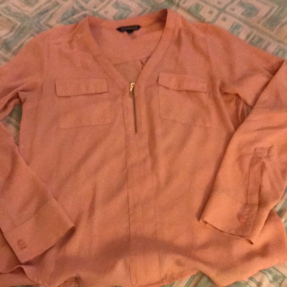Express light pink portfolio blouse